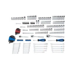 Kobalt Standard (SAE) And Metric Polished Chrome Mechanic's Tool Set With Tool Case - 127-Piece 17 Kobalt Standard (SAE) And Metric Polished Chrome Mechanic's Tool Set With Tool Case - 127-Piece -tool 1060610 48817646