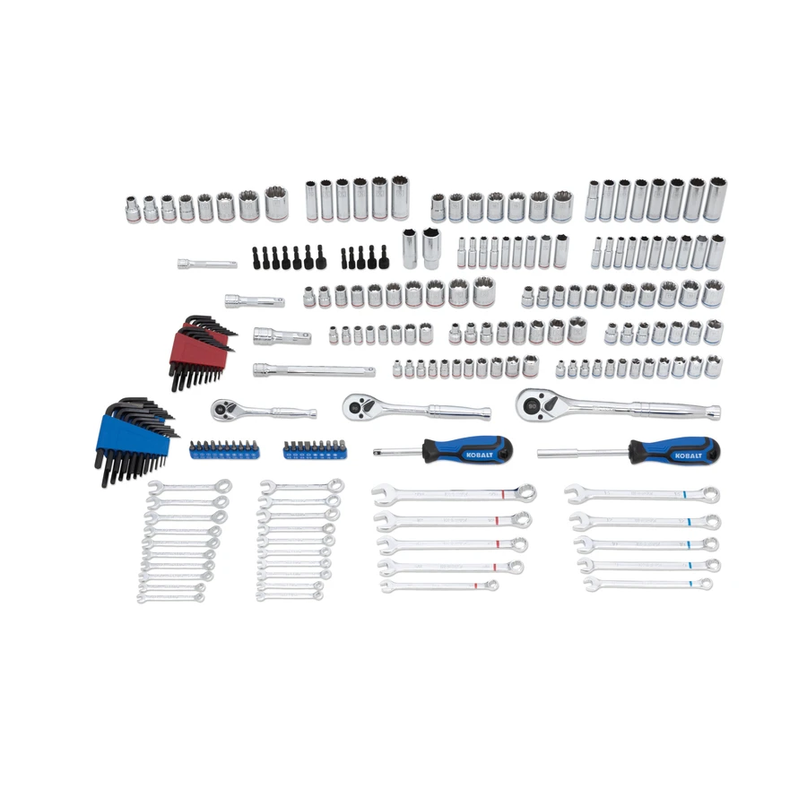 Kobalt Standard (SAE) And Metric Polished Chrome Mechanic's Tool Set With Tool Case - 127-Piece 10 Kobalt Standard (SAE) And Metric Polished Chrome Mechanic's Tool Set With Tool Case - 127-Piece - Image 8
