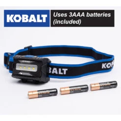 Kobalt 450 Lumens LED Headlamp (Batteries Included) -tool 19225279da L