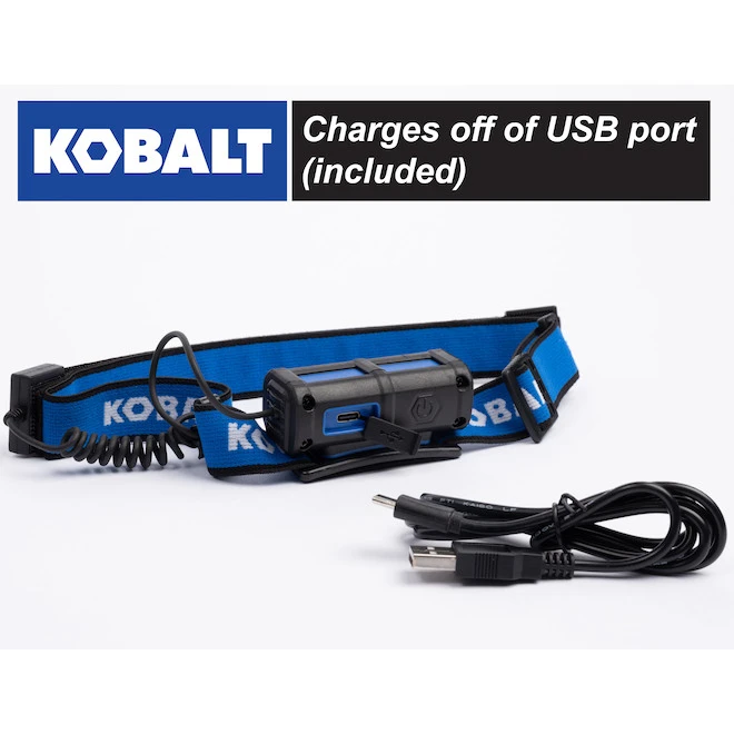 Kobalt 400 Lumens LED Rechargeable Headlamp 3 Kobalt 400 Lumens LED Rechargeable Headlamp