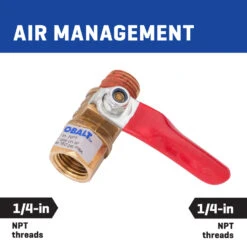 Kobalt NPT Mini Ball Valve 1/4-In -tool 221029 04039978 001