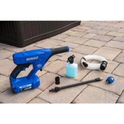 Kobalt 40-Volt Electric Handheld Pressure Washer Kit - 2-Ah - 600-PSI - Blue -tool 2735850 44313071