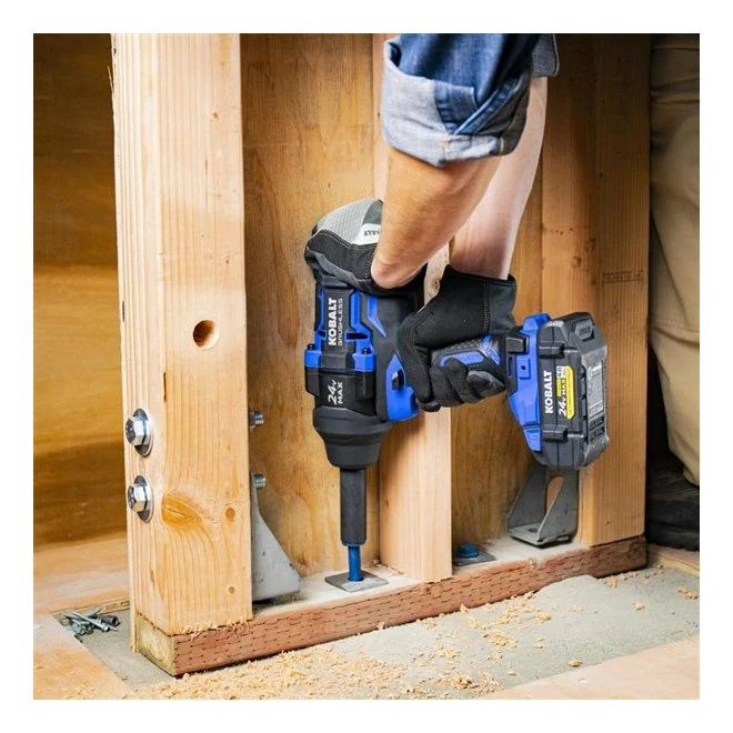 Kobalt 24-Volt Xtr 24-volt Max Variable Speed Brushless 1/2-in Drive Cordless Impact Wrench With Battery 4 Kobalt 24-Volt Xtr 24-volt Max Variable Speed Brushless 1/2-in Drive Cordless Impact Wrench With Battery - Image 2