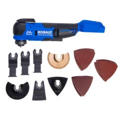 Kobalt 24-Volt Max 18-Piece Cordless Brushless Oscillating Tool Kit - Bare Tool Without Battery -tool 32165052c L