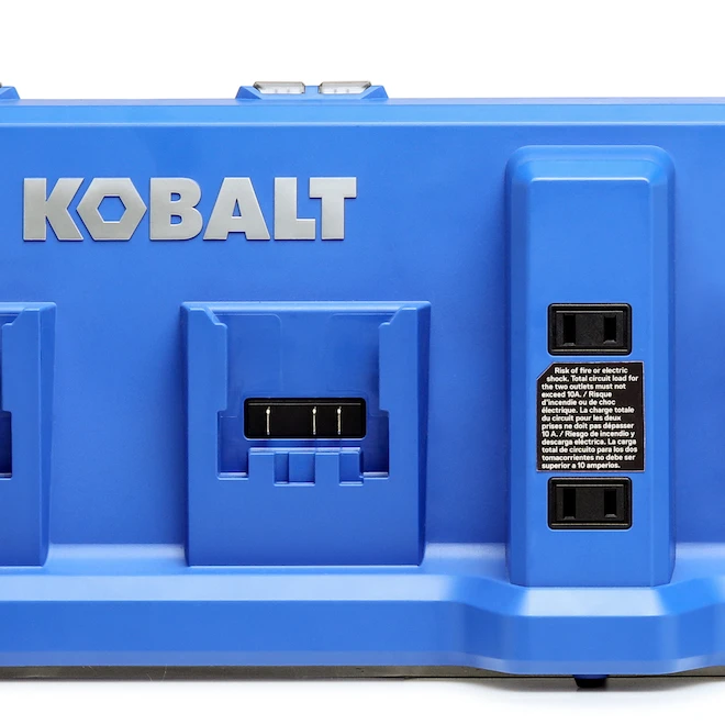 Kobalt 24 V Max Quad Charger For Power Tool Batteries - Blue 3 Kobalt 24 V Max Quad Charger For Power Tool Batteries - Blue