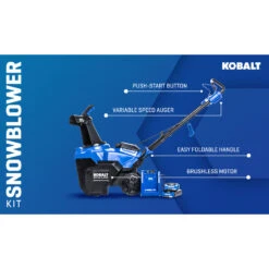 Kobalt 40-Volt 21-in Cordless Electric Snow Blower (Includes Tool And (2) Batteries) -tool 4961837 60917957