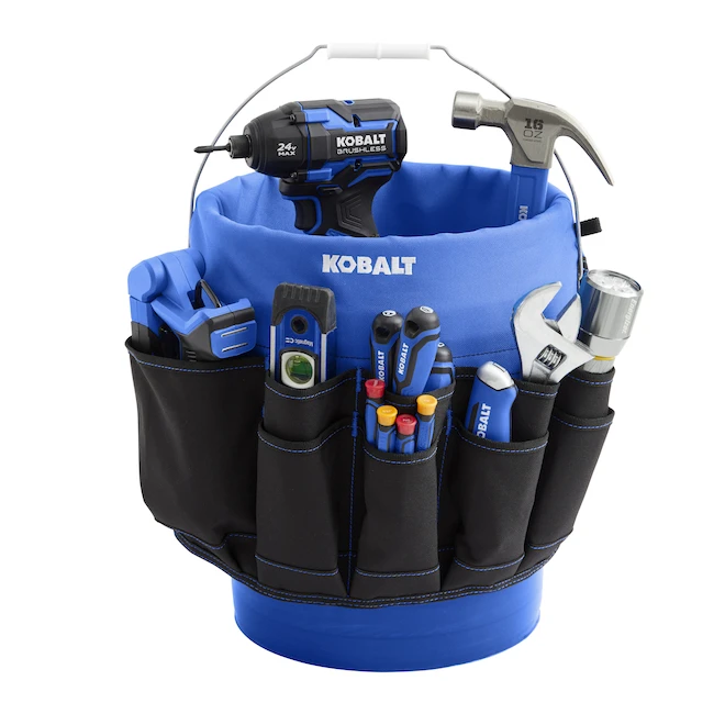 Kobalt Blue/Black Polyester Bucket Organizer 3 Kobalt Blue/Black Polyester Bucket Organizer